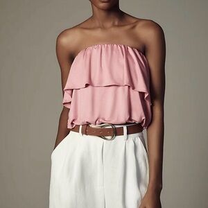 Anthropologie flounce lavender cropped tube top